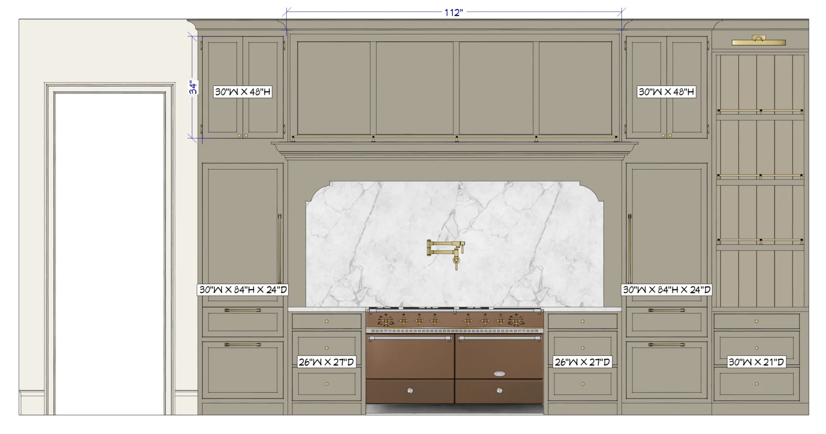 Cabinetry and space planning design example